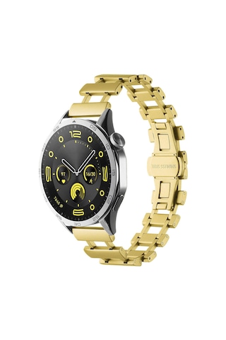 Galaxy Uyumlu Watch 46mm Uyumlu Clo- Krd-96 22mm Metal Kordon-gold