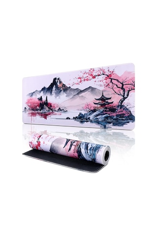 Tenfowee 80x30cm Büyük Oyuncu Fare Pedini - Su Geçirmez, Kaymazsız Lastik Tabanlı, Çift Dikişli Kenarlar, Ofis Ve Ev Kullanıma Uygun Papatya Desenli