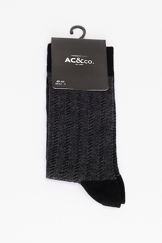 AC&Co / Altınyıldız Classics Erkek Sıyah Bambu Tekli Desenli Çorap Siyah