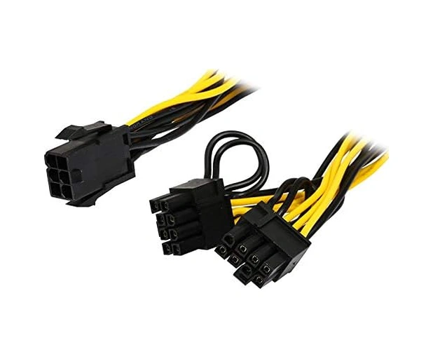 4302 Pci E 8 Pin 6+2 2x Pci-e Ekran Kartı Power Çoklayıcı Kablosu