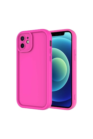 Zore Apple Uyumlu iPhone 11 Kılıf Kamera Korumalı Ananas Kapak - Pembe Koyu Pembe Koyu