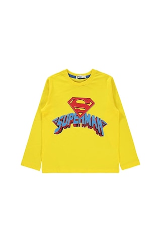 Superman Baskılı 10-13 Yaş Sweatshirt Sarı