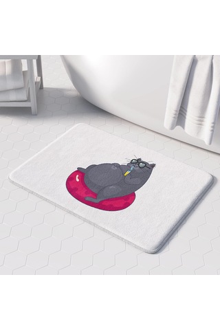 Banyo Paspası, Kaymaz Taban, Makinede Yıkanabilir, Çok Amaçlı Halı, Banyo Dekoru 40x60cm Çok Renkli