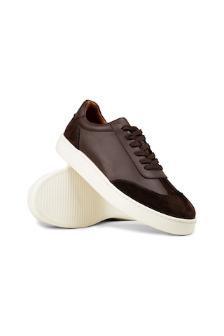 Deery Erkek Kahverengi Hakiki Deri Sneaker Ayakkabı - 04407mkhve01