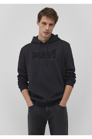 Mavi - Mavi Logo Baskılı Siyah Sweatshirt 0610941-900 Siyah