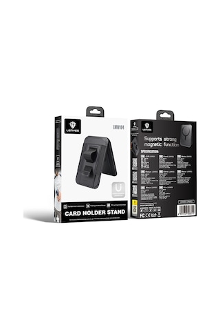 Lenyes Lmw104 Parmak Lastikli Magnetik Standlı Kartlık Siyah
