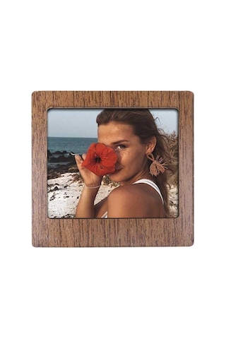 Miracix Ahşap Polaroid Mini Fotoğraf Çerçevesi, 9x9 Cm, 2 Adet, Çok Renkli, Masa Üstü Dekoratif Çerçeve Krem