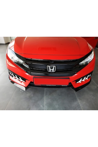 Honda Civic Fc5 Ön Tampon Flap Lip Siyah Piano Black Çıkıntılı