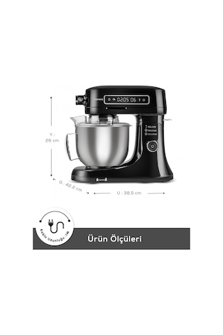 Karaca Pro Artisan Zaman Ayarlı 1600 W 5 L Mutfak Şefi