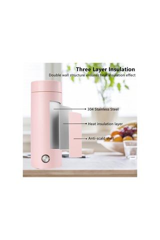 400 Ml Taşınabilir Elektrikli Seyahat Su Isıtıcısı, Çay, Kahve, Süt Ve Paslanmaz Çelik Su Isıtıcısı İçin 3'ü 1 Arada Elektrikli Isıtma Kupası Diğer