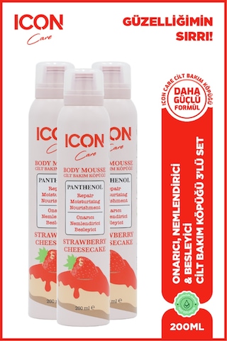Icon Cilt Bakım Köpüğü Strawberry & Cheesecake 3'lü Set