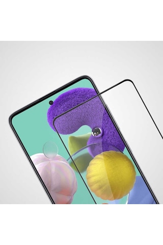 Samsung Uyumlu Galaxy M51 Davin 5D Cam Ekran Koruyucu Siyah