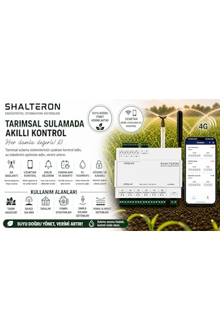 Shalteron - Mobil Uygulama İle Uzaktan Kontrol Ve Sulama Cihazı Gsm-4g