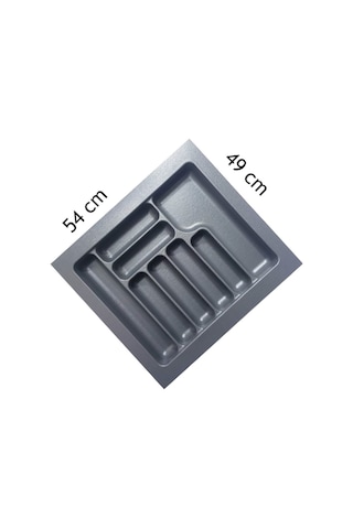 S-2287-g 54x49 Çekmece Içi Gri Plastik Kaşıklık 48x40 A Kadar Kesilebilir Gri