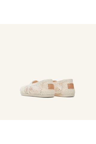 10016241 Natural Espadril Kadın 10016241 10016254 10021935 Toms Alpargata Classıc Moroccan Crochet Beyaz