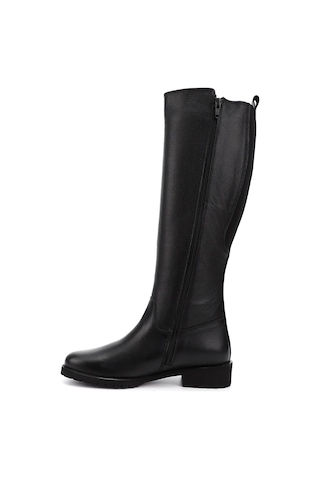 Gönderir Kadın Siyah Floter Fermuarlı Kauçuk Taban Hakiki Deri Çizme Gkzc13444551 Siyah