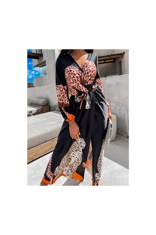 Wellway İthal Jessica Kumaş Elbise Kuşak Dahildir - Pembe-22245 Pembe