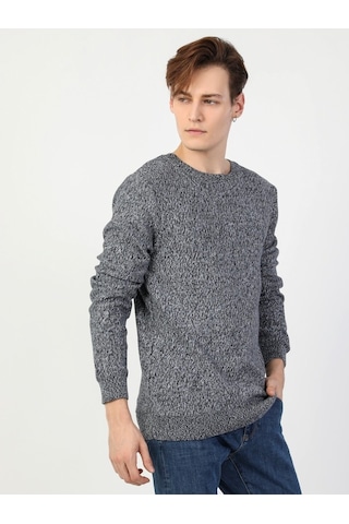 Colin's Slim Fit Erkek Mavi Kazak CL1046303_Q1.V1_BLM