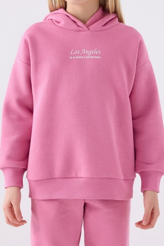 Kız Çocuk Eşofman Takımı Pamuklu Pembe