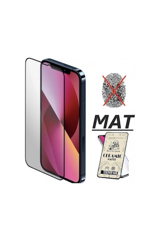 Apple İphone 13 Mini Mat Seramik Cam Nano Esnek Kırılmaz Full Tam Kaplayan Ekran Koruyucu