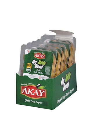 Akay Çizik Yeşil Zeytin Aç Bitir 150 Gr X 6 Adet