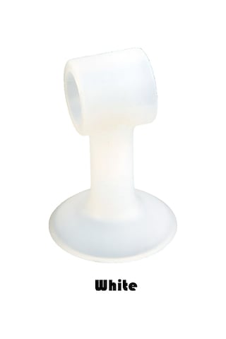 Xindoker Gürültü Engelleme Silikon Kapı Kolu Paspası - Duvarı Ve Kapıyı Korumak İçin Yumuşak Çarpma Önleyici Beyaz Daireli