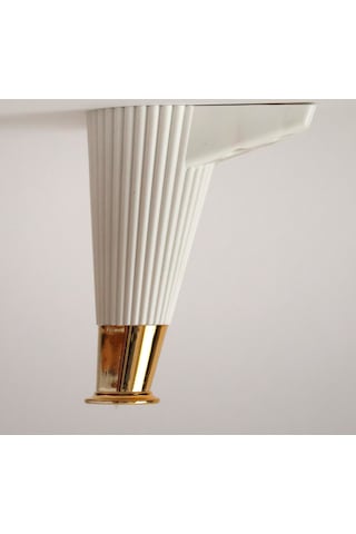 Ahsen Efsane Beyaz Gold Dekoratif 15 Cm Mobilya Ayağı