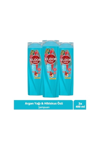 Elidor Argan Yağı & Hibiskus Özlü Şampuan 3 x 400 ML