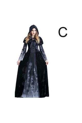 Yetişkin Kadınlar Cospal Wicked Cadı Fantezi Elbise Cadılar Bayramı Partisi Kostüm Kıyafet Prop