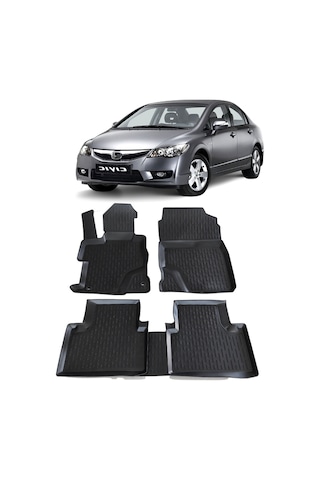 Honda Civic Fd6 Paspas 2006 - 2012 Arası 3D Havuzlu Wöller Paspas