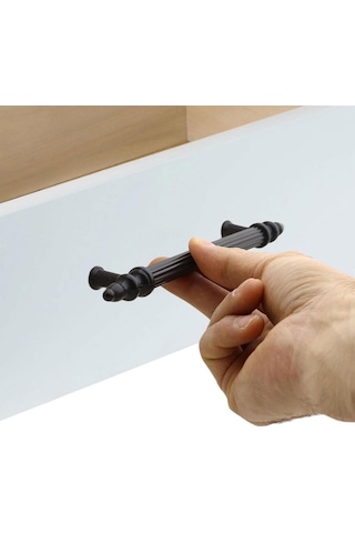 Lexroo 20 Adet Polavit 128 Mm Siyah Mobilya Mutfak Çekmece Dolap Dolabı Kulpu Kulbu Kulpları