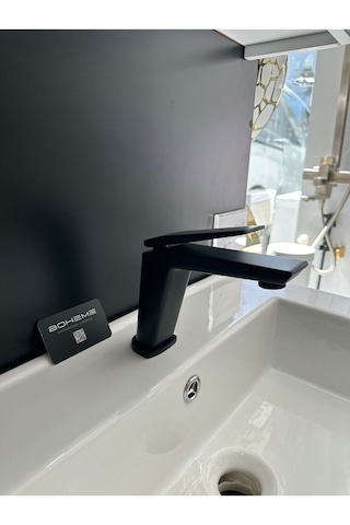 Boheme Fleko Chroma Siyah Lavabo Bataryası Siyah