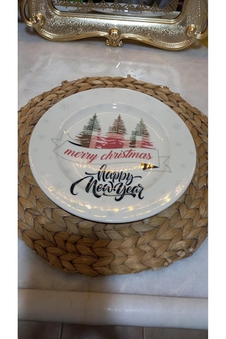Pasta Tabak Yeniyıl 19 Cm 6 Lı Çok Renkli