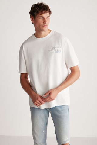 Grimelange Arnaldo Erkek Regular Beyaz T-shirt