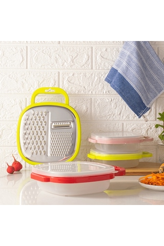 Padalink Yeşil Abs+430 Paslanmaz Çelik Mutfak Peynir Rendesi, Hızlı Temizlenir, Kapaklı Depolama Kapsülü İçerir Yeşil