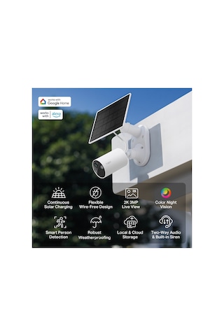 Tp-lınk Tapo Tc82 Kıt C410 Kıt , 2k, 3,0mpix, Dış Mekan, Ip65, Wifi, 9mt. Renkli Gece Görüşü, İki Yönlü Ses, G
