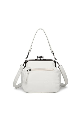 Smart Bags Yıkama Deri Burslu Kadın Omuz Çantası 21-k Barcelona 1848-7 Beyaz