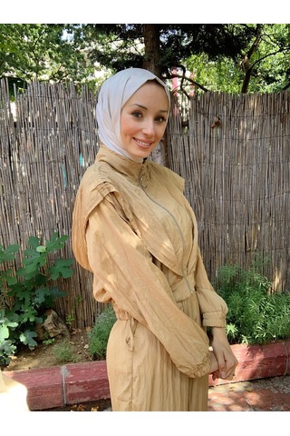 Butik Moda Ptkmks002 Üstü Kısa Fermuarlı Pantolonlu Takım Yeşil 001