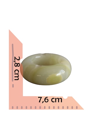 Özgün Tasarımlı Doğal Oniks Taş Kül Tablası Açık Yeşil 7,62cm.