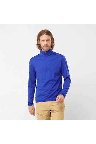 Salomon Essentıal Lıghtwarm Erkek Yarım Fermuar Polar Surf The Web Lc2001700 Mavi