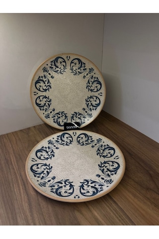 2'li Viento Gourmet Flat Plate 25 Cm Çok Amaçlı Servis / Sunum Tabağı/meze/aperatif Çok renkli