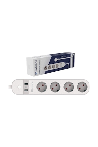 Hybrone Usb Ve Type-c Girişli Akım Korumalı Dörtlü Akıllı Priz