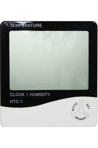 Youtek Ev İçi Sıcaklık Ve Nem Ölçer, Siyah-beyaz, Dahili Pil, Maks-min Kaydı, Saat Gösterimi, Hassas Ölçüm Aralığı -50 C/+70 C, 20%-99% Rh Siyah - Beyaz