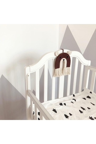 Novahub Tilki Ayı Gökkuşağı Geyik El Dokuma Bulut Odası Dekor Goblen Fx, Çocuk Odası Hediyesi Fx