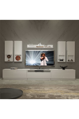 Decoraktiv Trendstyle 8das Slm Tv Ünitesi Tv Sehpası Beyaz