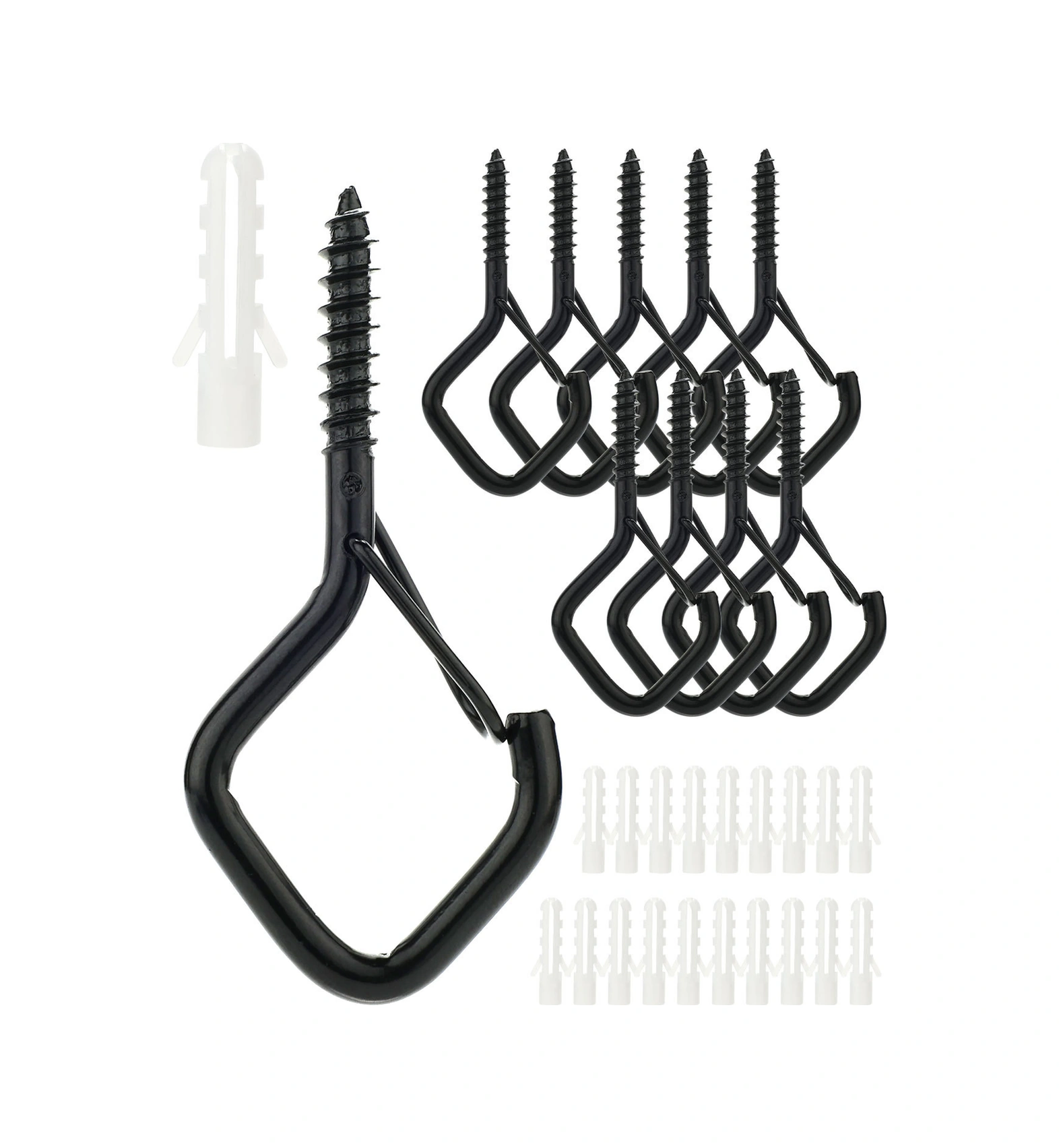 Mufunye 10 Adet Metal Çivi Kanca, Güvenlik Kilitli Dışarıdaki Işıklar, Bitkiler İçin Asma Hook, Hava Dayanıklı Ve Dayanıklı, Ahşap/çelik/beton Uyumlu