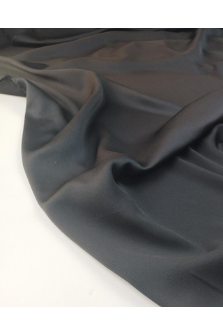 Siyah Renkte Hafif Parlak Krep Kumaş En: 145 Cm-9979 10