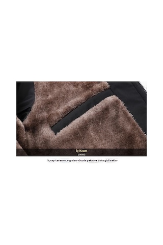 Yingfu Erkek Sonbahar Kış Sıcak Lacivert Ceket Kalın Moda Lacivert