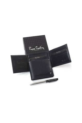 Kişiye Özel Pierre Cardin Deri Erkek Cüzdanı P2361 Siyah
