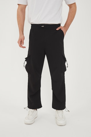 Camp Scoutland Camp550 Outdoor Tactical Kargo Cepli Ayarlanabilir Paçalı Oversize Erkek Jogger Yürüyüş Pantolonu Siyah